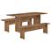 Manhattan Comfort NoMad 67.91 Rustic Country Dining Set of 3 in Nature
