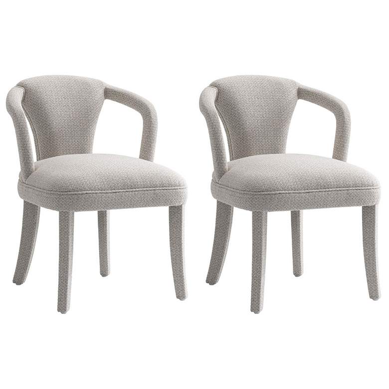 Image 1 Manhattan Comfort Palmer 24 3/4" Silver Lining Dining Chairs Set of 2