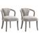 Manhattan Comfort Palmer 24 3/4" Silver Lining Dining Chairs Set of 2