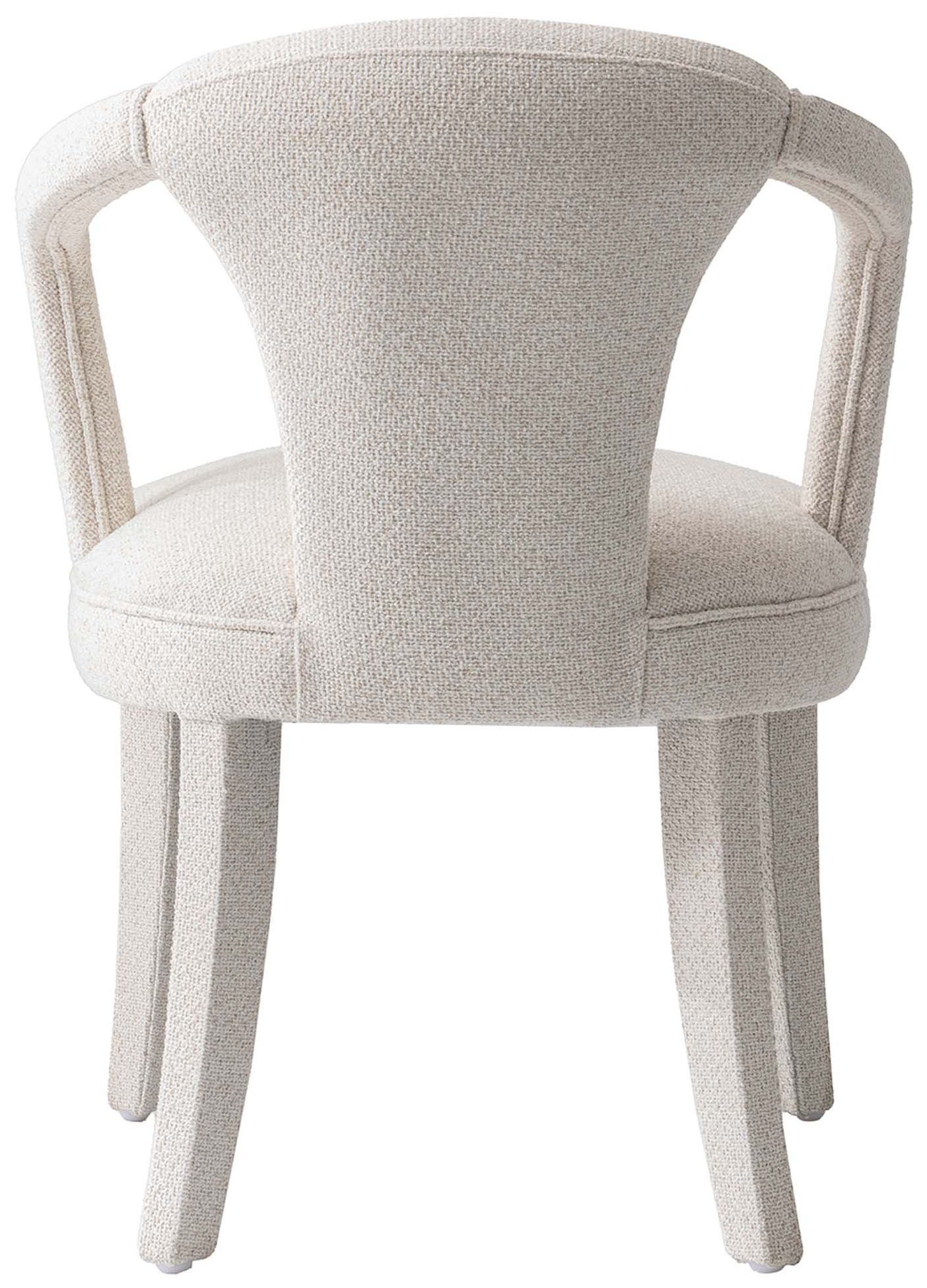Manhattan Comfort Palmer Tweed 24 3/4" Ivory Modern Dining Armchair