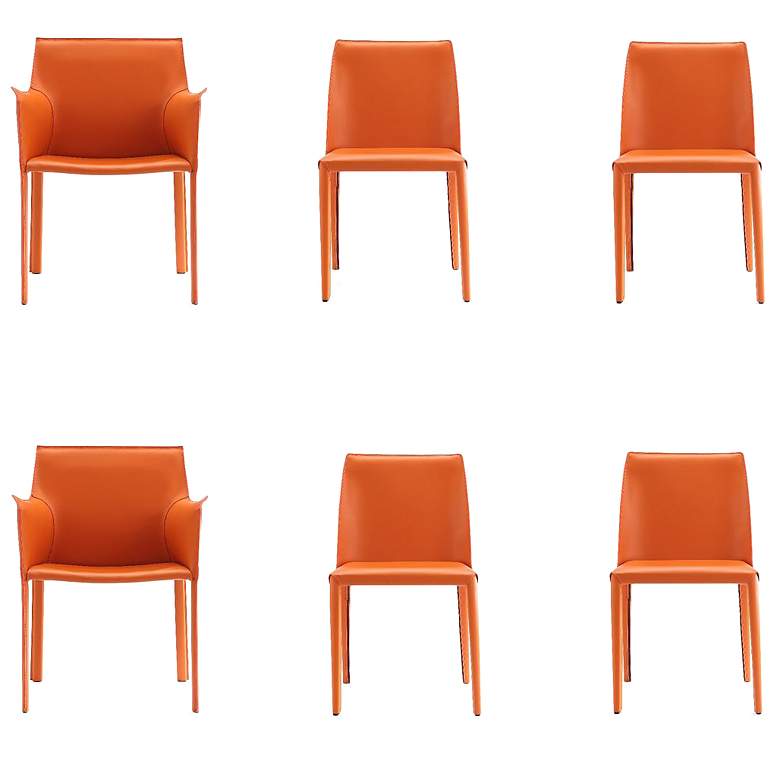 Image 1 Manhattan Comfort Paris Coral Dining Chairs (Set of 6)