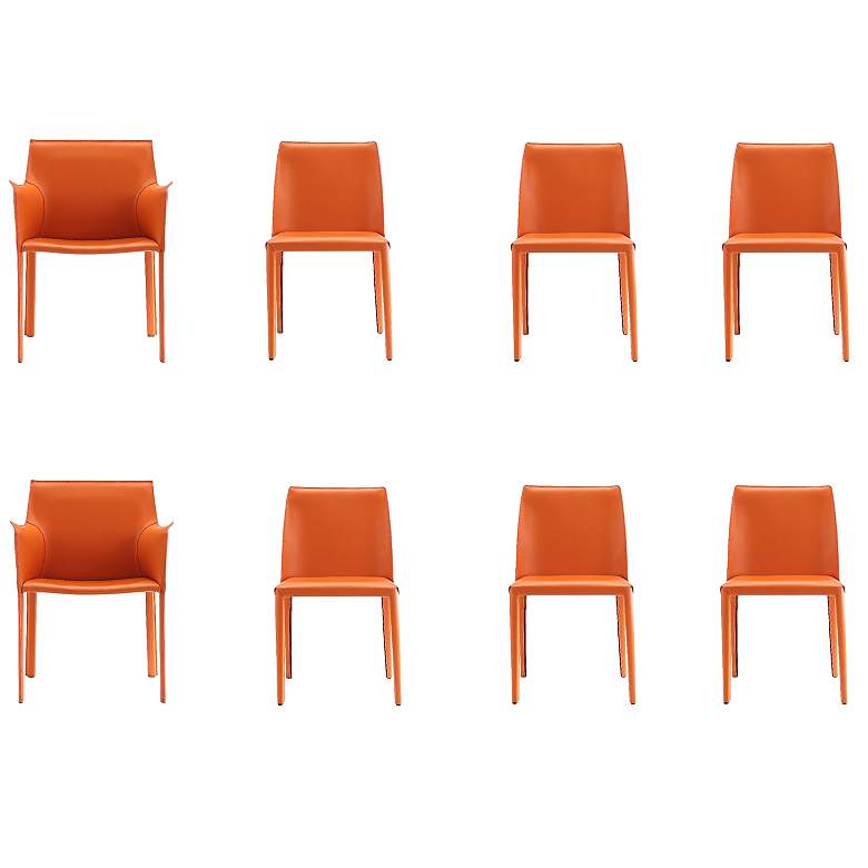 Image 1 Manhattan Comfort Paris Coral Dining Chairs (Set of 8)