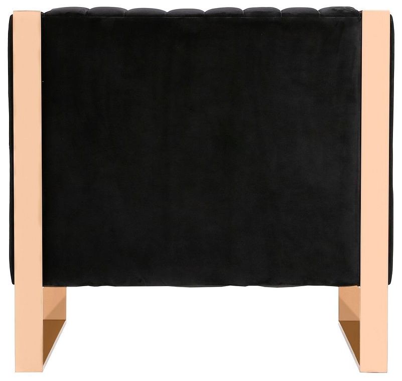 Image 5 Manhattan Comfort Trillium Black and Gold Velvet Accent Chair more views