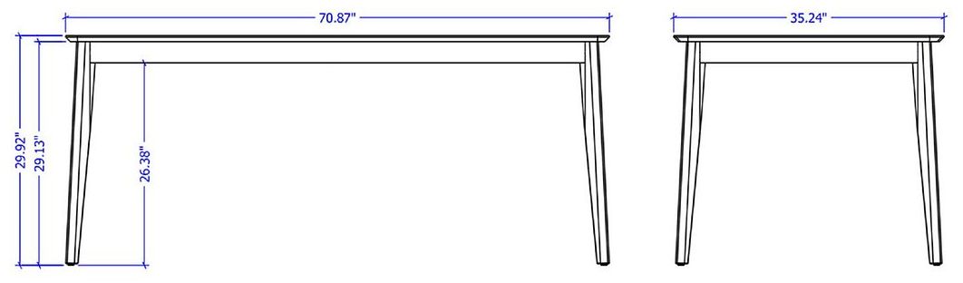 Image 3 Manhattan Comfort Tudor 70.86 Dining Table in Black more views