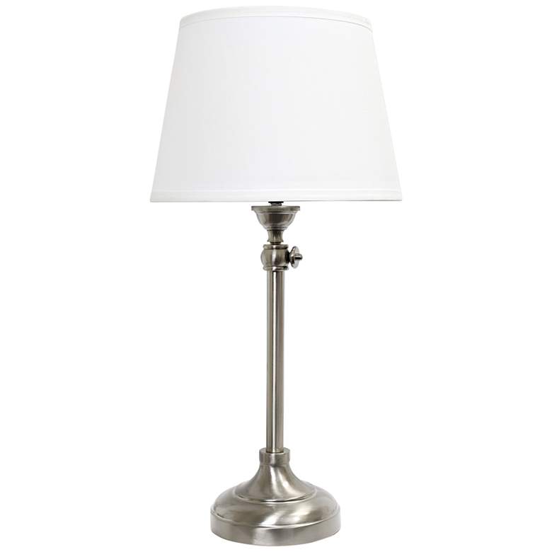 Image 7 Manhattan Nickel 3-Piece Adjustable Floor and Table Lamp Set more views