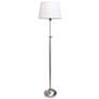 Manhattan Nickel 3-Piece Adjustable Floor and Table Lamp Set