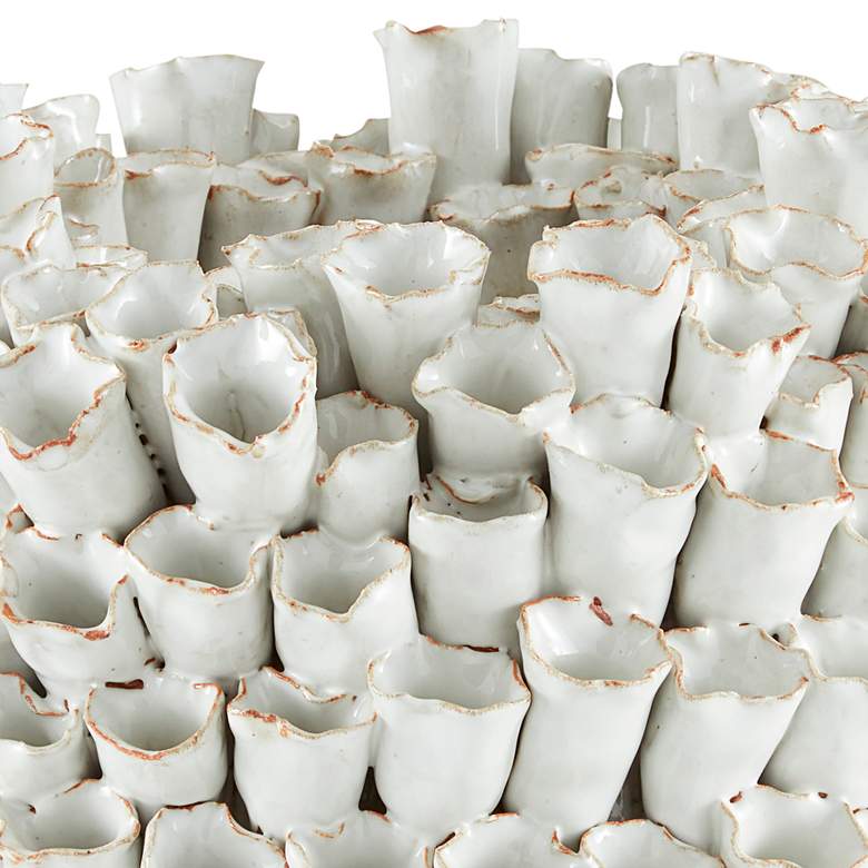 Image 2 Manitapi White Ceramic 12" Wide Decorative Vase more views