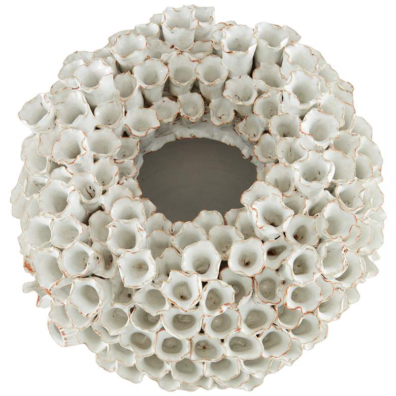 Image 3 Manitapi White Ceramic 12" Wide Decorative Vase more views