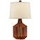 Manitoga Wood Finish Cog Table Lamp