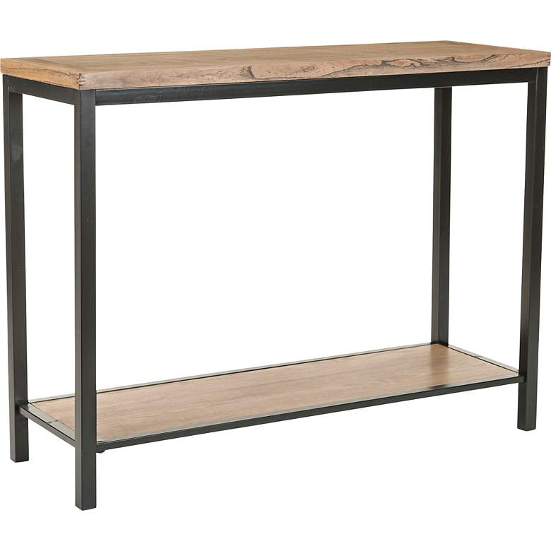 Image 1 Manja Industrial Rough Wood Console Table