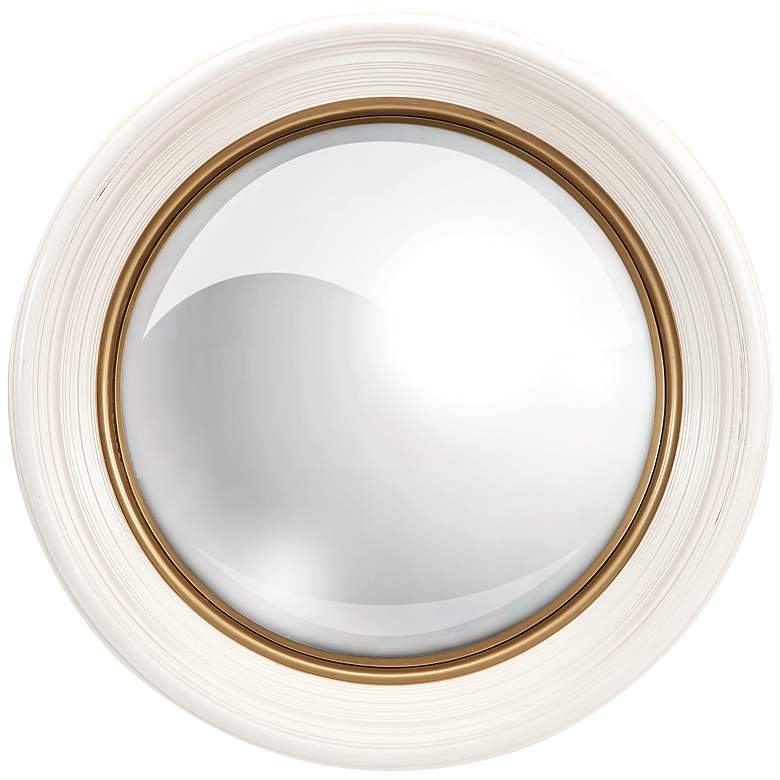 Image 1 Manning 25 1/2 inch Round White Wall Mirror