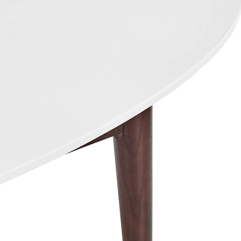 Image 2 Manon 43 1/4 inch Wide Matte White Dark Walnut Coffee Table more views