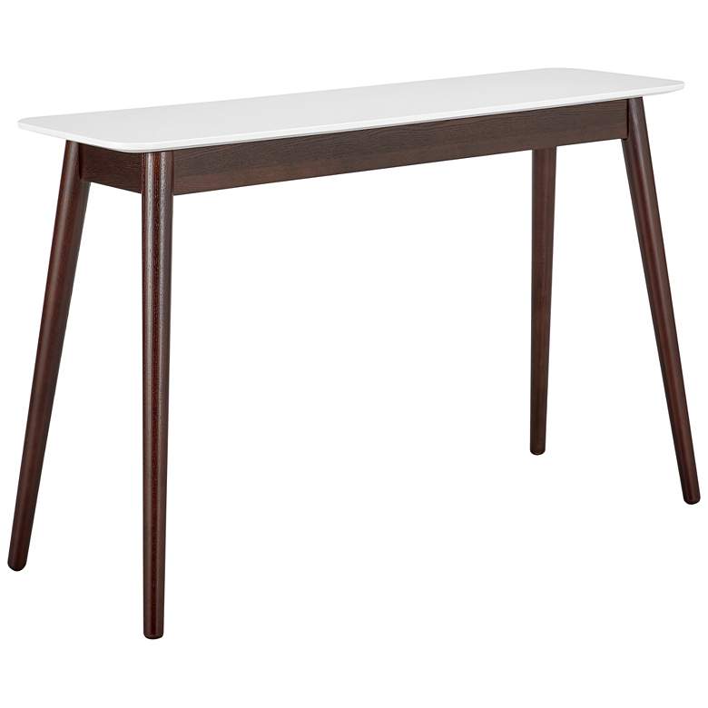 Image 1 Manon 47 1/4" Wide White Dark Walnut Wood Console Table
