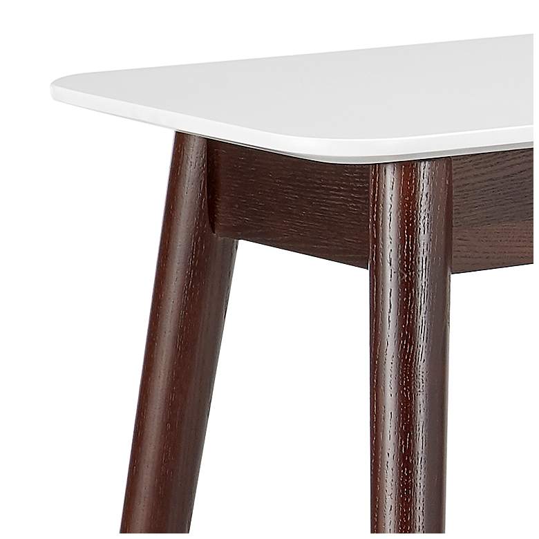 Image 2 Manon 47 1/4" Wide White Dark Walnut Wood Console Table more views