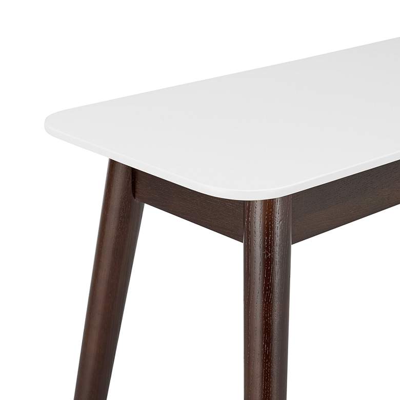 Image 3 Manon 47 1/4" Wide White Dark Walnut Wood Console Table more views