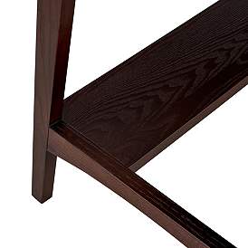 Image4 of Manon 55" Wide White Lacquered Dark Walnut Wood Desk more views