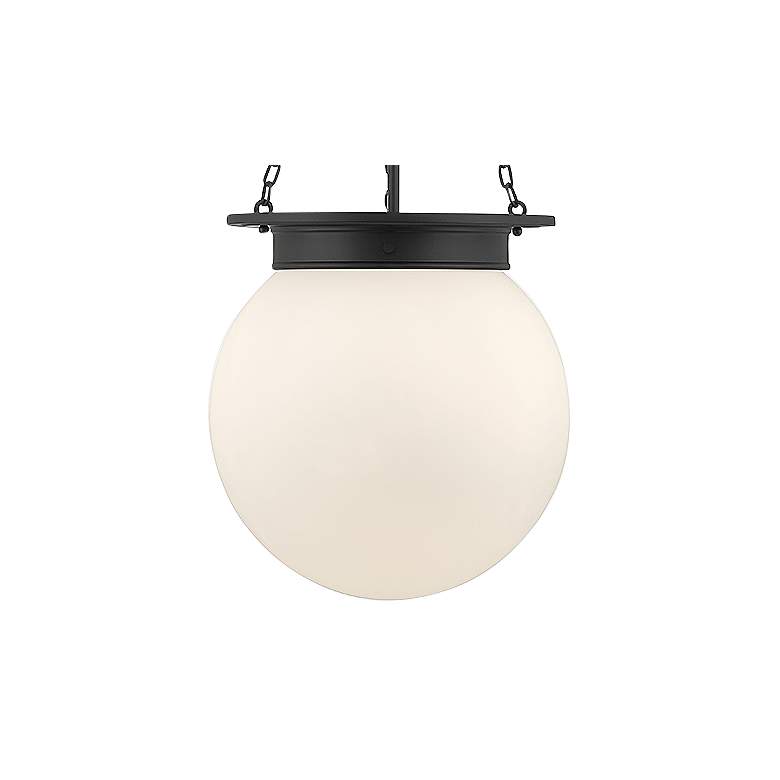 Image 2 Manor 13 1/2" Wide Black Metal Globe Pendant Light more views