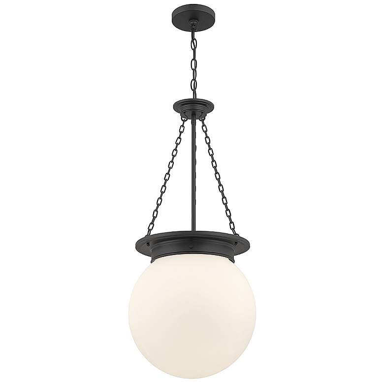 Image 5 Manor 13 1/2" Wide Black Metal Globe Pendant Light more views
