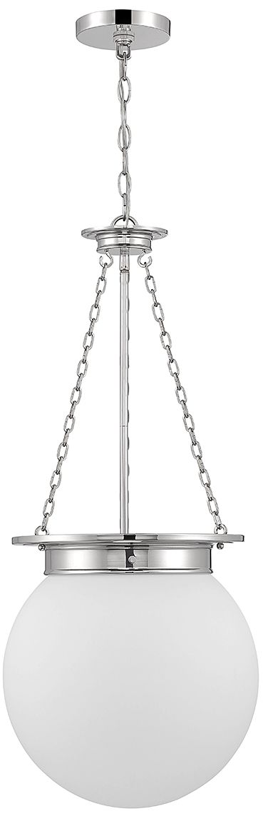 Image 2 Manor 3-Light Pendant in Polished Nickel more views