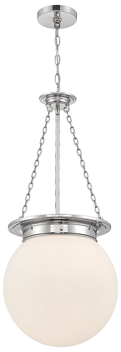 Image 3 Manor 3-Light Pendant in Polished Nickel more views