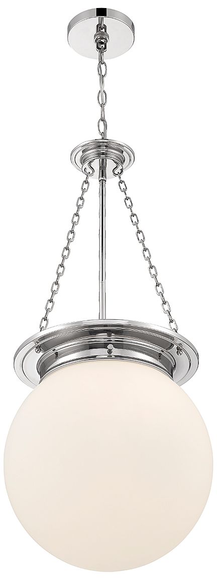 Image 4 Manor 3-Light Pendant in Polished Nickel more views