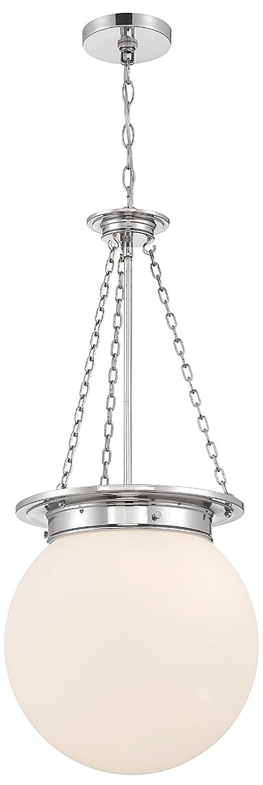 Image 5 Manor 3-Light Pendant in Polished Nickel more views