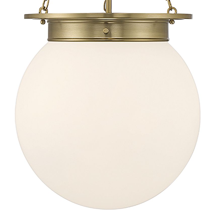 Image 2 Manor 3-Light Pendant in Warm Brass more views