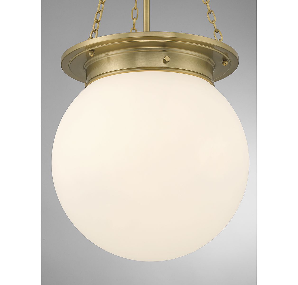 Image 3 Manor 3-Light Pendant in Warm Brass more views