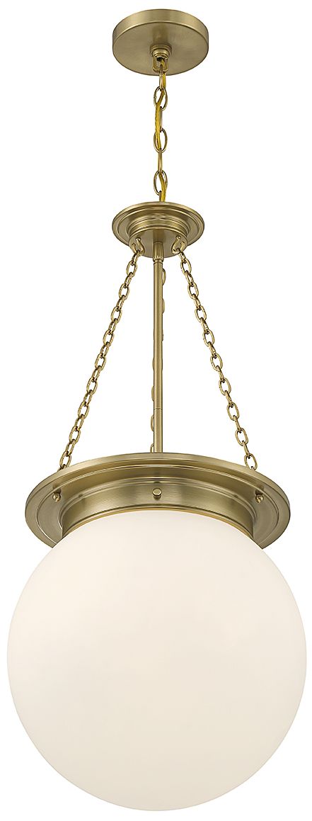 Image 5 Manor 3-Light Pendant in Warm Brass more views