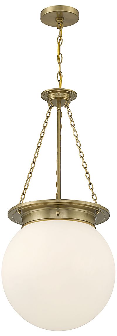 Image 6 Manor 3-Light Pendant in Warm Brass more views