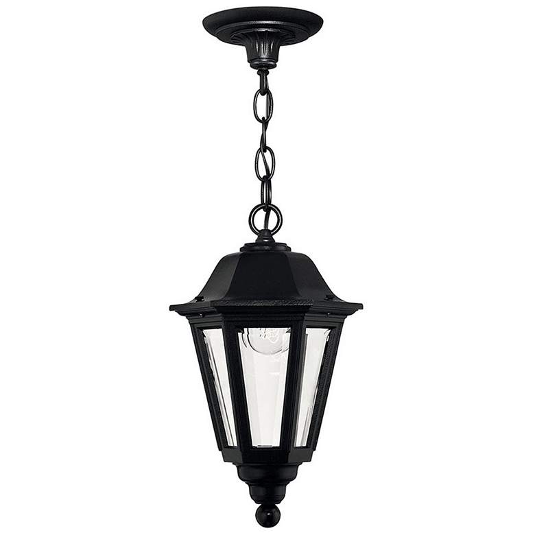 Image 1 Manor House 15 inch High Black Outdoor Hanging Light