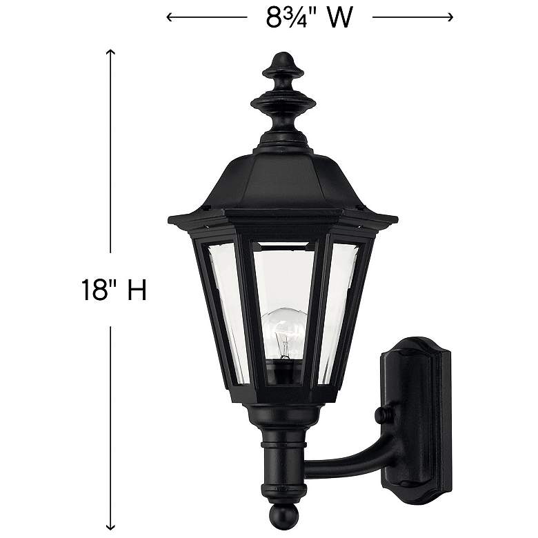 Image 4 Manor House 18" High Black Outdoor Wall Light more views