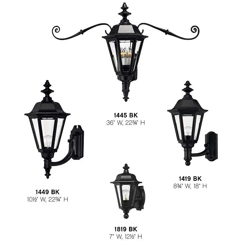 Image 6 Manor House 18" High Black Outdoor Wall Light more views