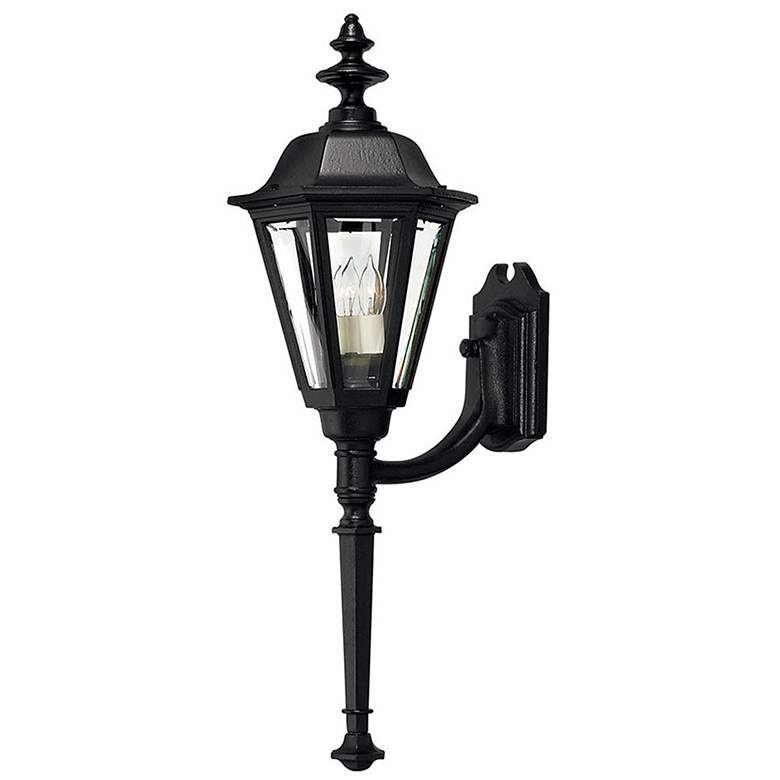 Image 1 Manor House 31 inch High Black Outdoor Wall Light