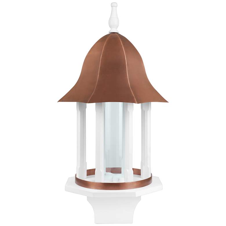 Image 1 Manor Pure Copper and Mango Wood Bird Feeder