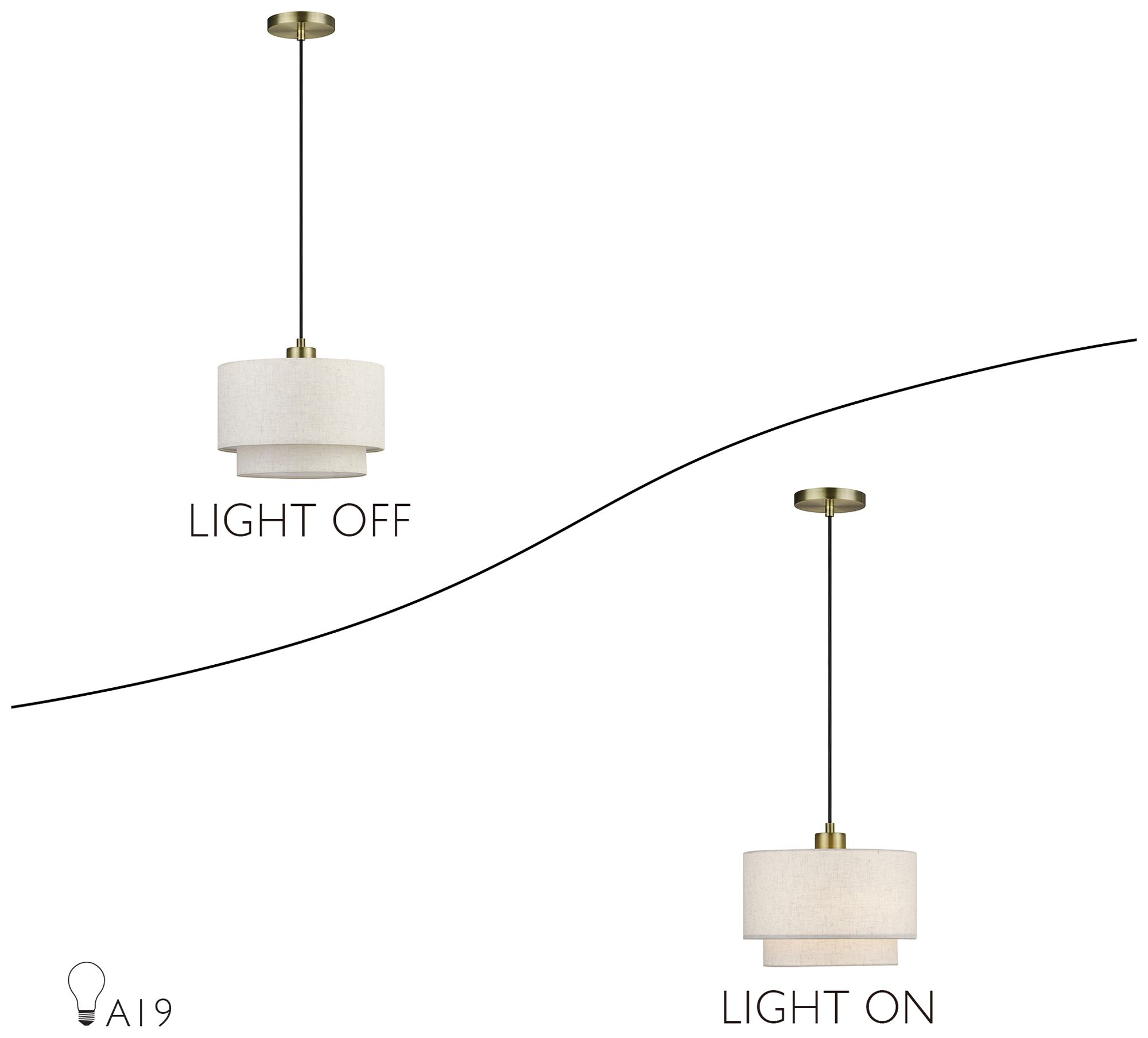 Manorwood 1 Light Antique Brass Pendant