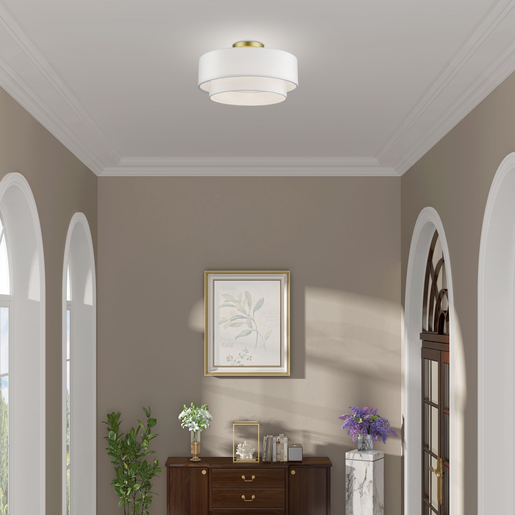 Manorwood 18" Wide Soft Gold Ceiling Light