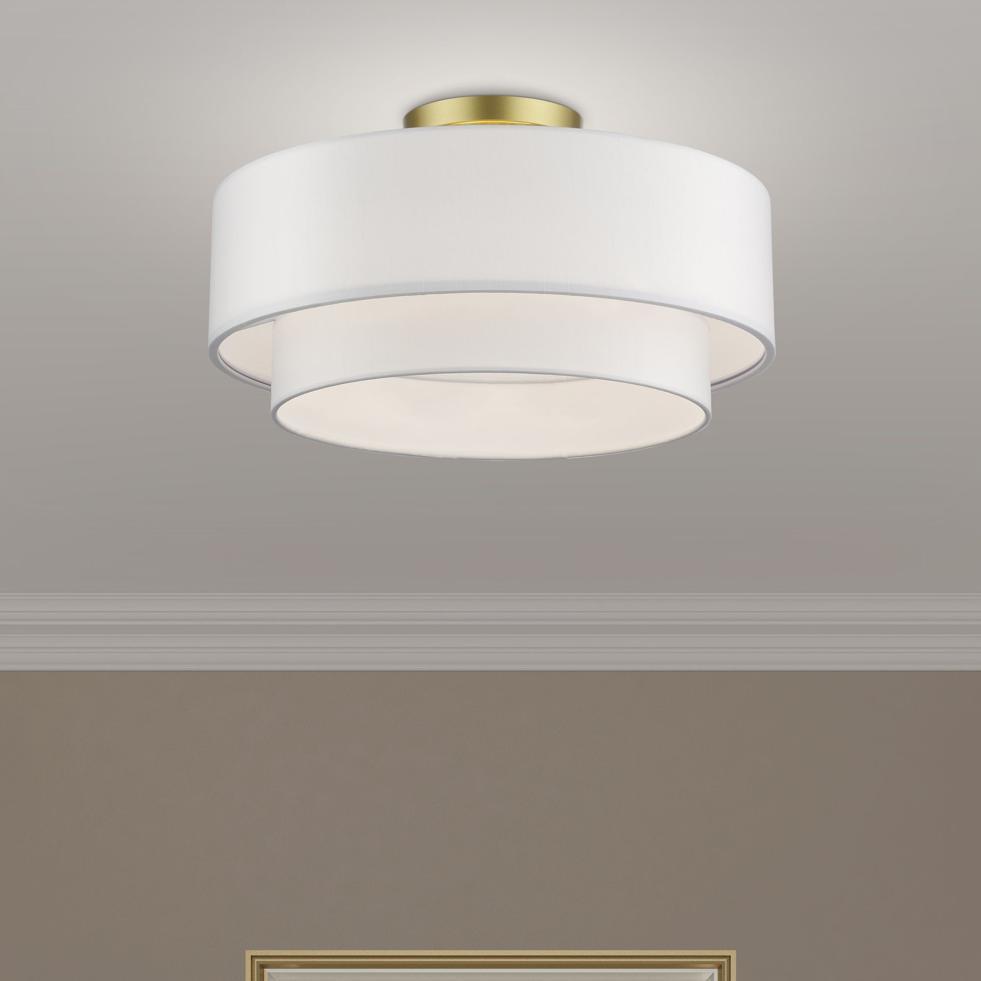 Manorwood 18" Wide Soft Gold Ceiling Light