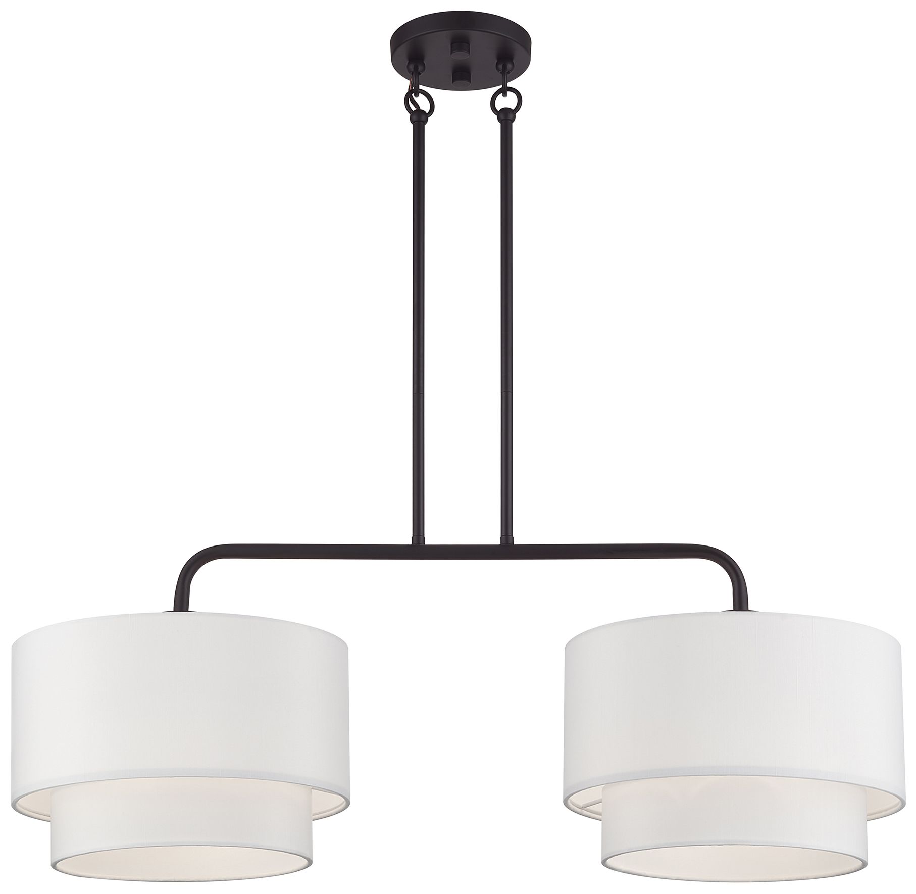 Image 2 Manorwood 2 Light Bronze Large Linear Chandelier more views