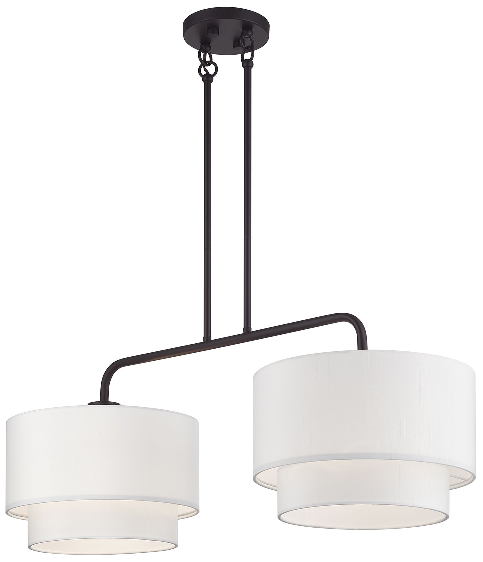 Image 3 Manorwood 2 Light Bronze Large Linear Chandelier more views