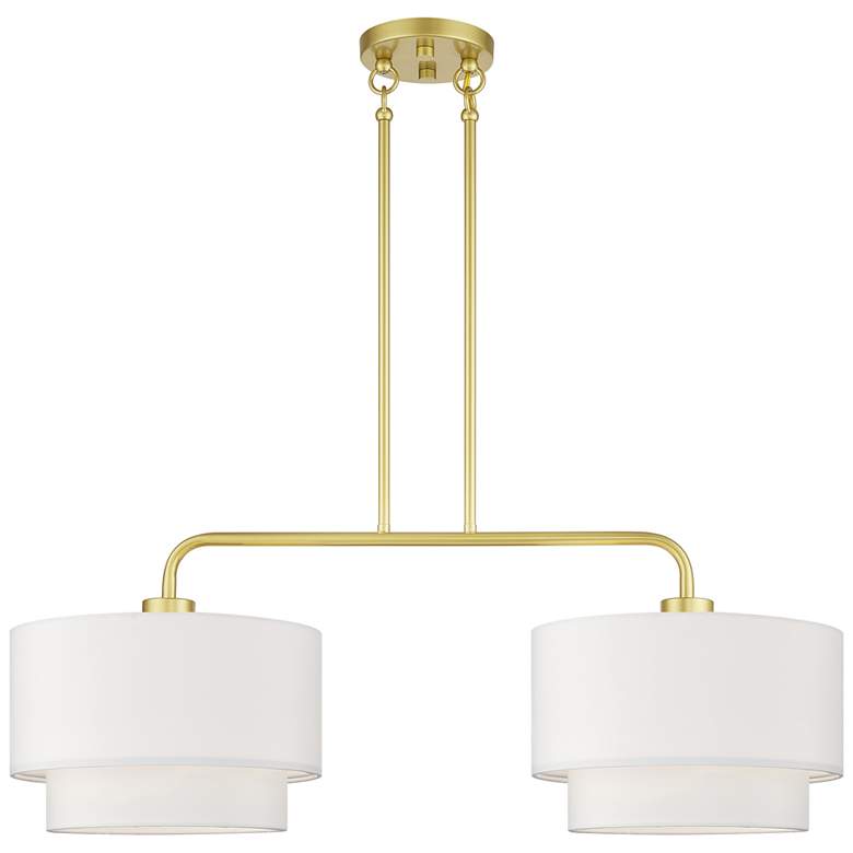 Image 1 Manorwood 2 Light Soft Gold Large Linear Chandelier
