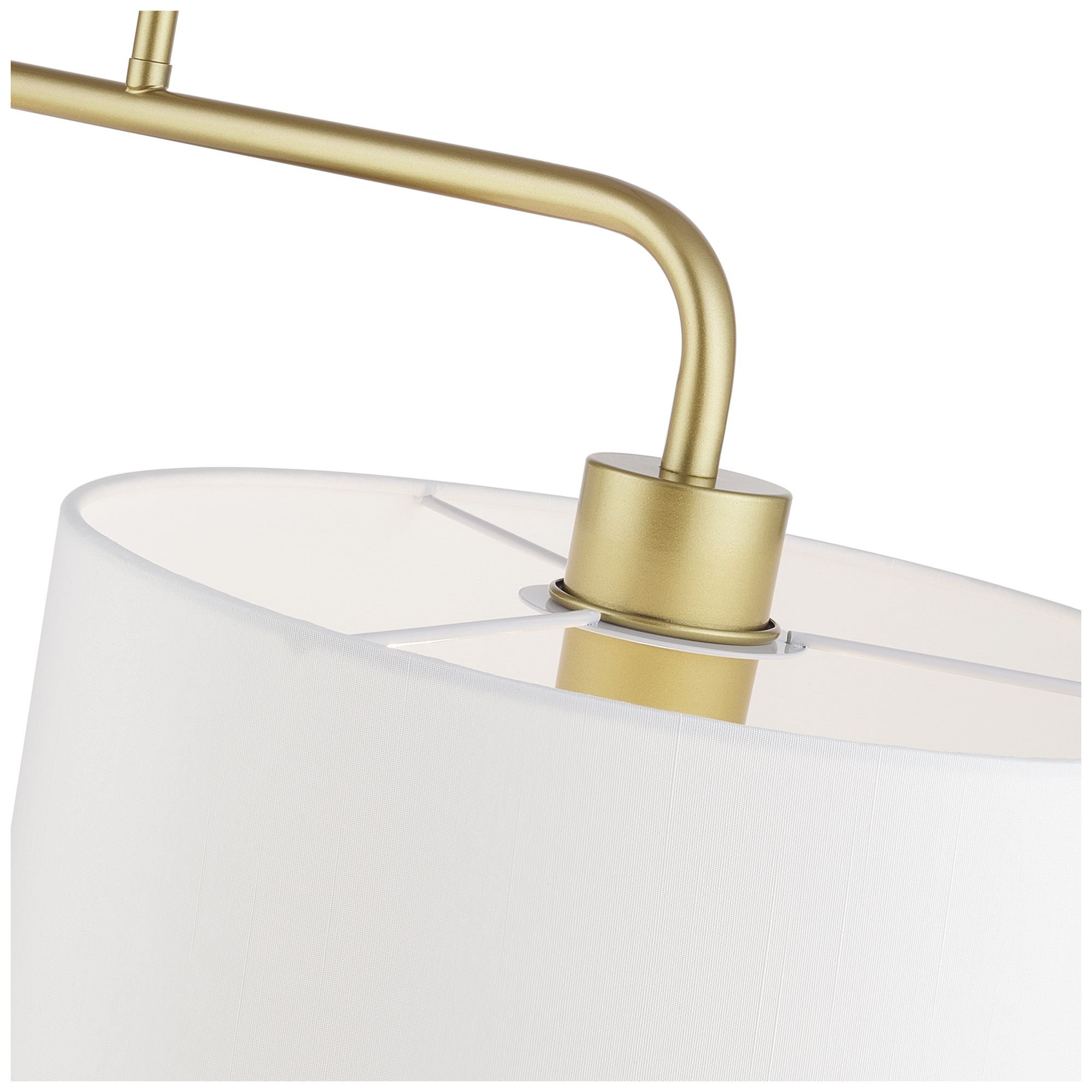 Image 2 Manorwood 2 Light Soft Gold Large Linear Chandelier more views