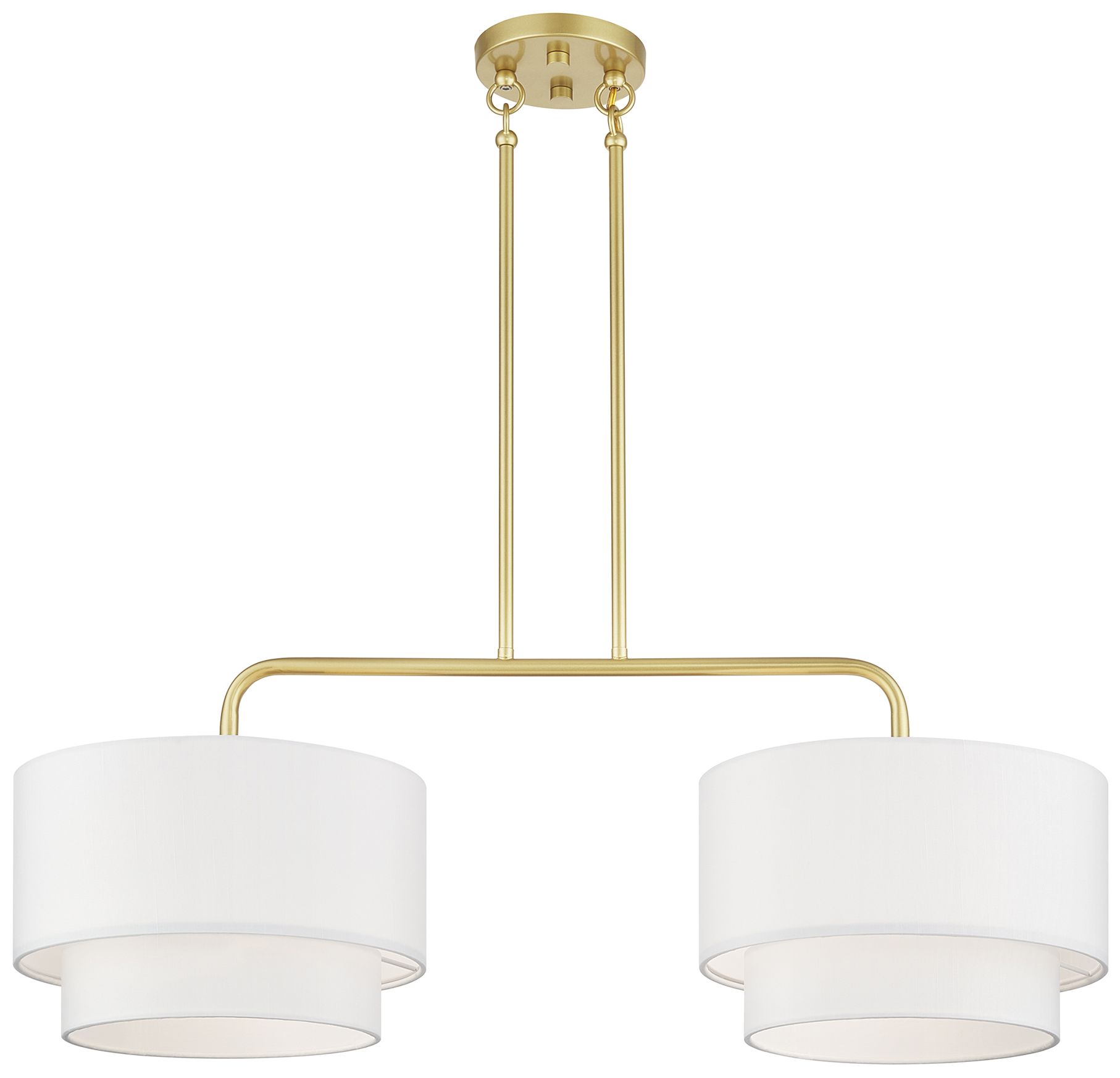 Image 3 Manorwood 2 Light Soft Gold Large Linear Chandelier more views