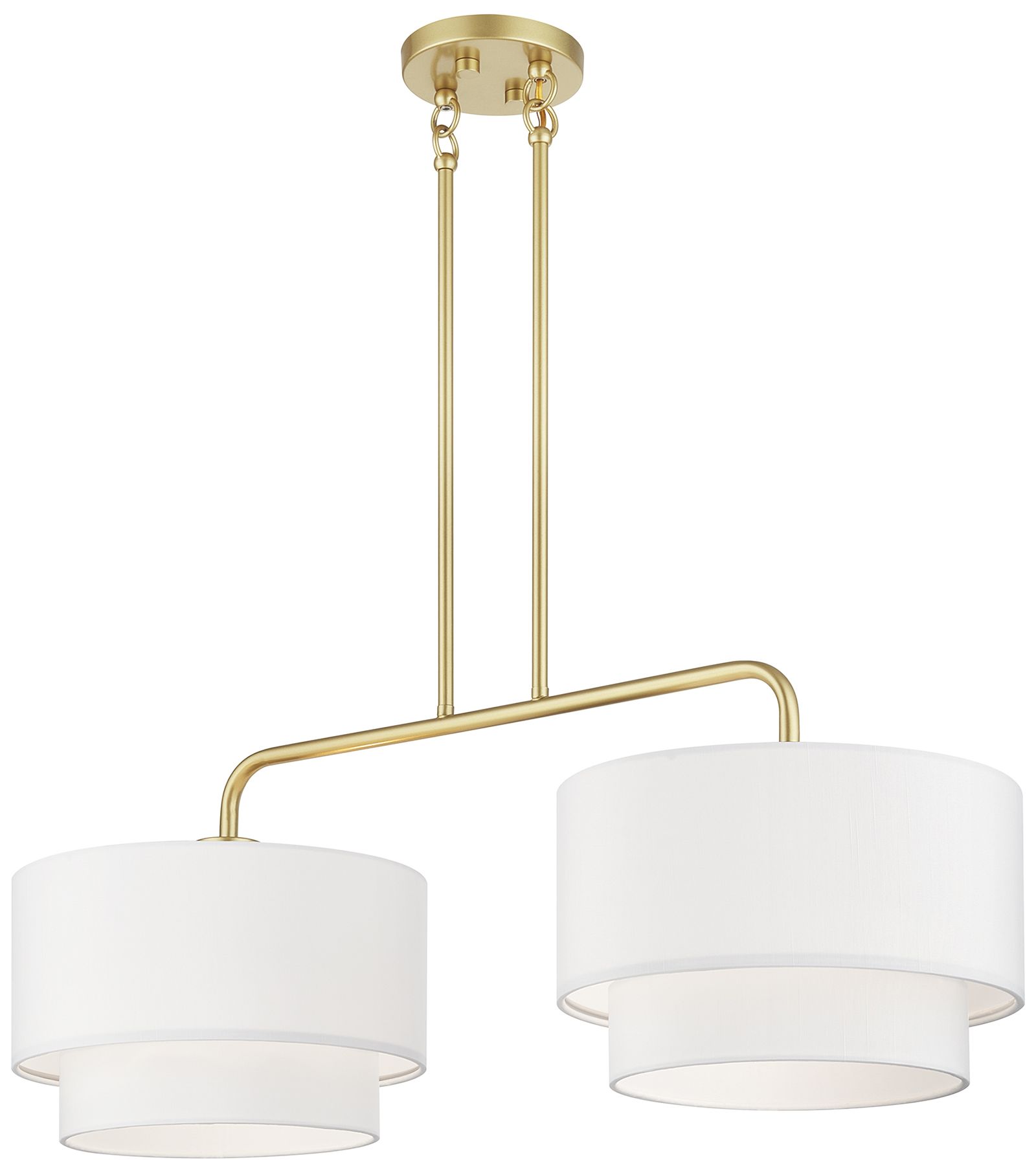 Image 5 Manorwood 2 Light Soft Gold Large Linear Chandelier more views