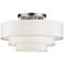 Manorwood 21" Wide Brushed Nickel Triple Drum Ceiling Light