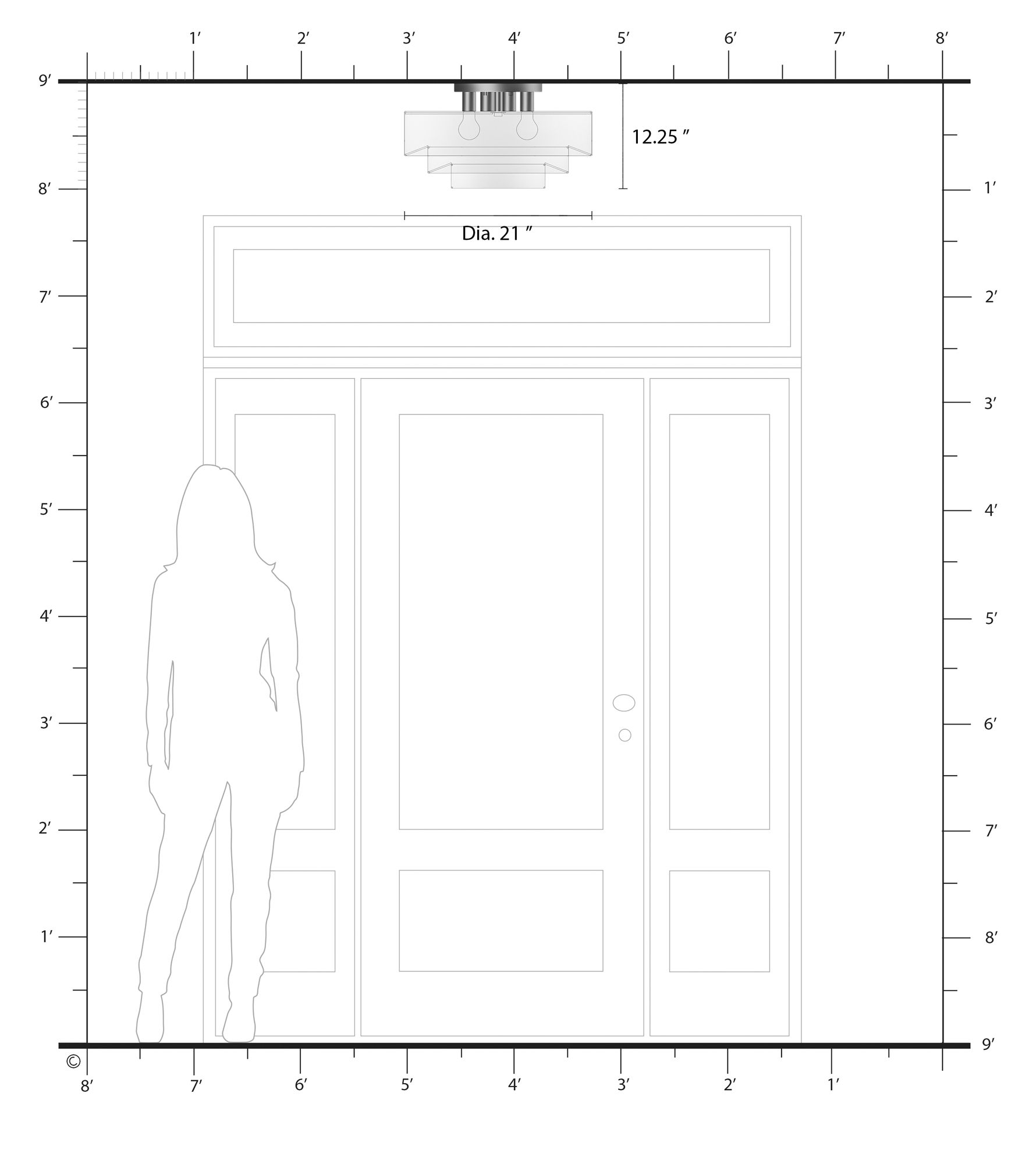 Manorwood 21" Wide Brushed Nickel Triple Drum Ceiling Light