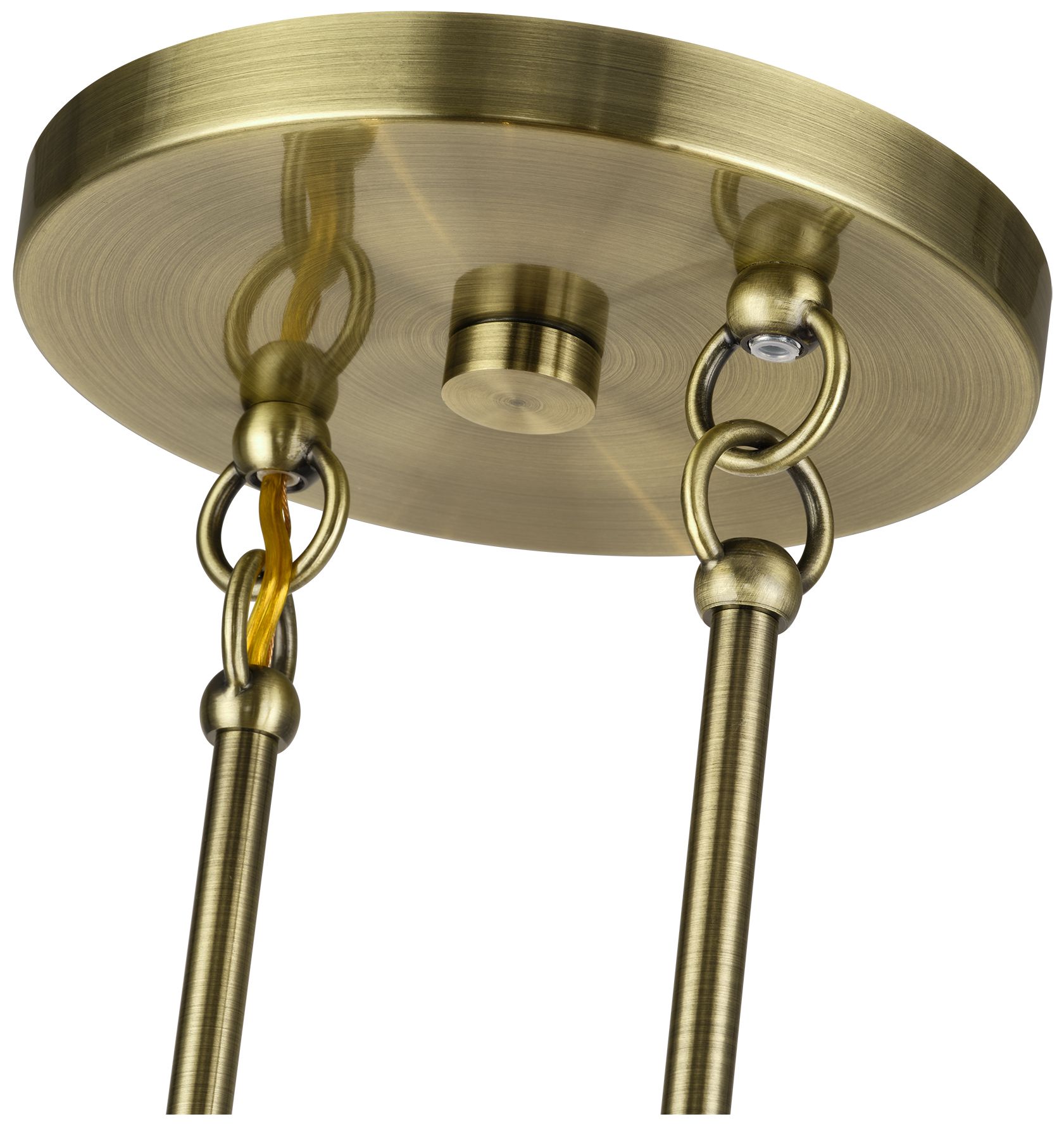 Image 6 Manorwood 3 Light Antique Brass Medium Linear Chandelier more views