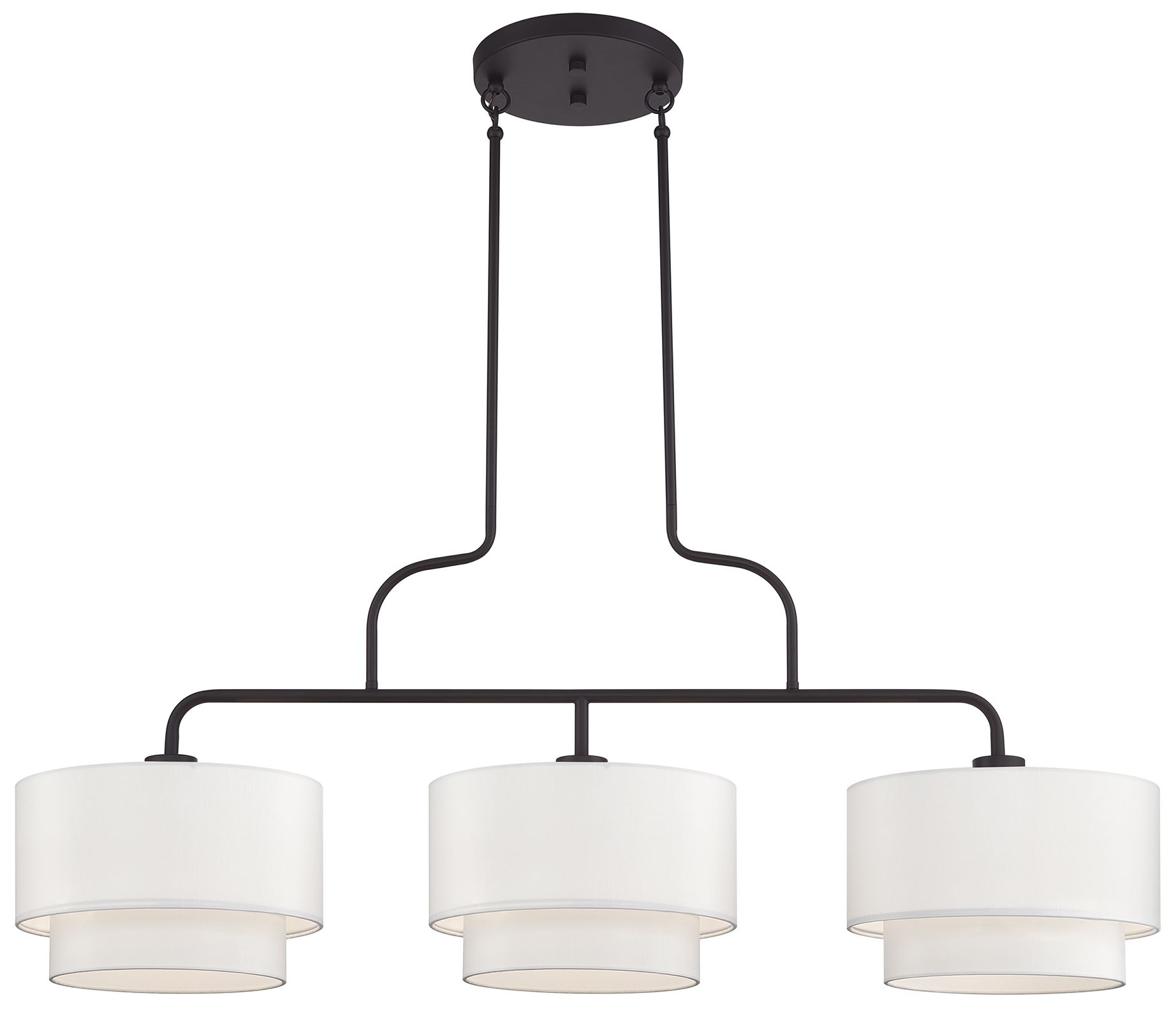 Image 2 Manorwood 3 Light Bronze Extra Large Linear Chandelier more views