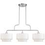 1_Manorwood 3 Light Brushed Nickel Extra Large Linear Chandelier