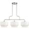 Manorwood 3 Light Brushed Nickel Extra Large Linear Chandelier